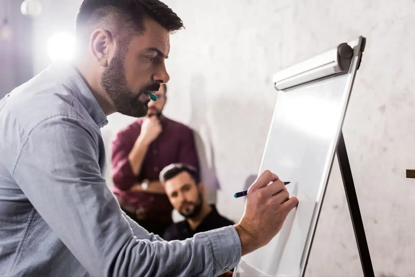 man-giving-presentation-on-benefits-administration-technology-solutions